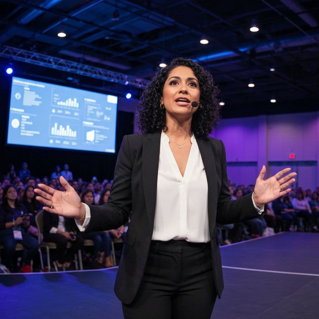 Latina entrepreneur growing Instagram with automation